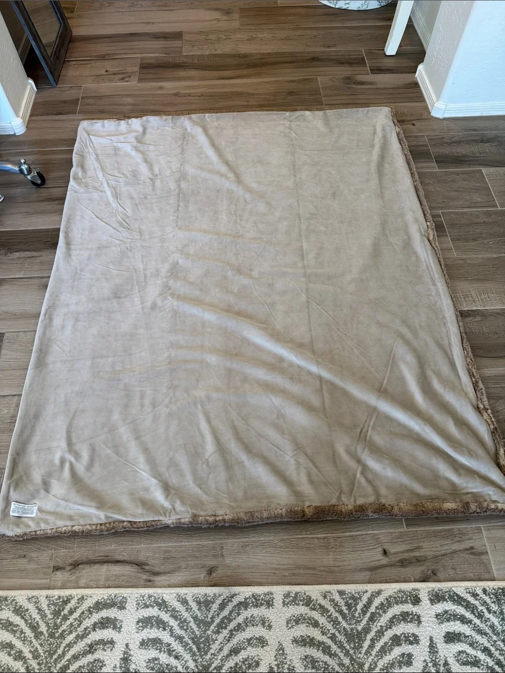 Restoration Hardware 50 x 60 faux fur throw blanket